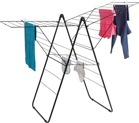 Séchoir linge modèle T avec charnières solides et pieds - PRACTO HOME - Image 1