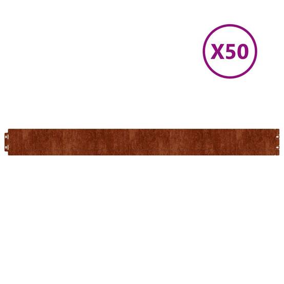 Bordure jardin acier corten extérieur aménagement paysager 103x10cm rouillé - ComfortXL Outdoor Living - Image 2