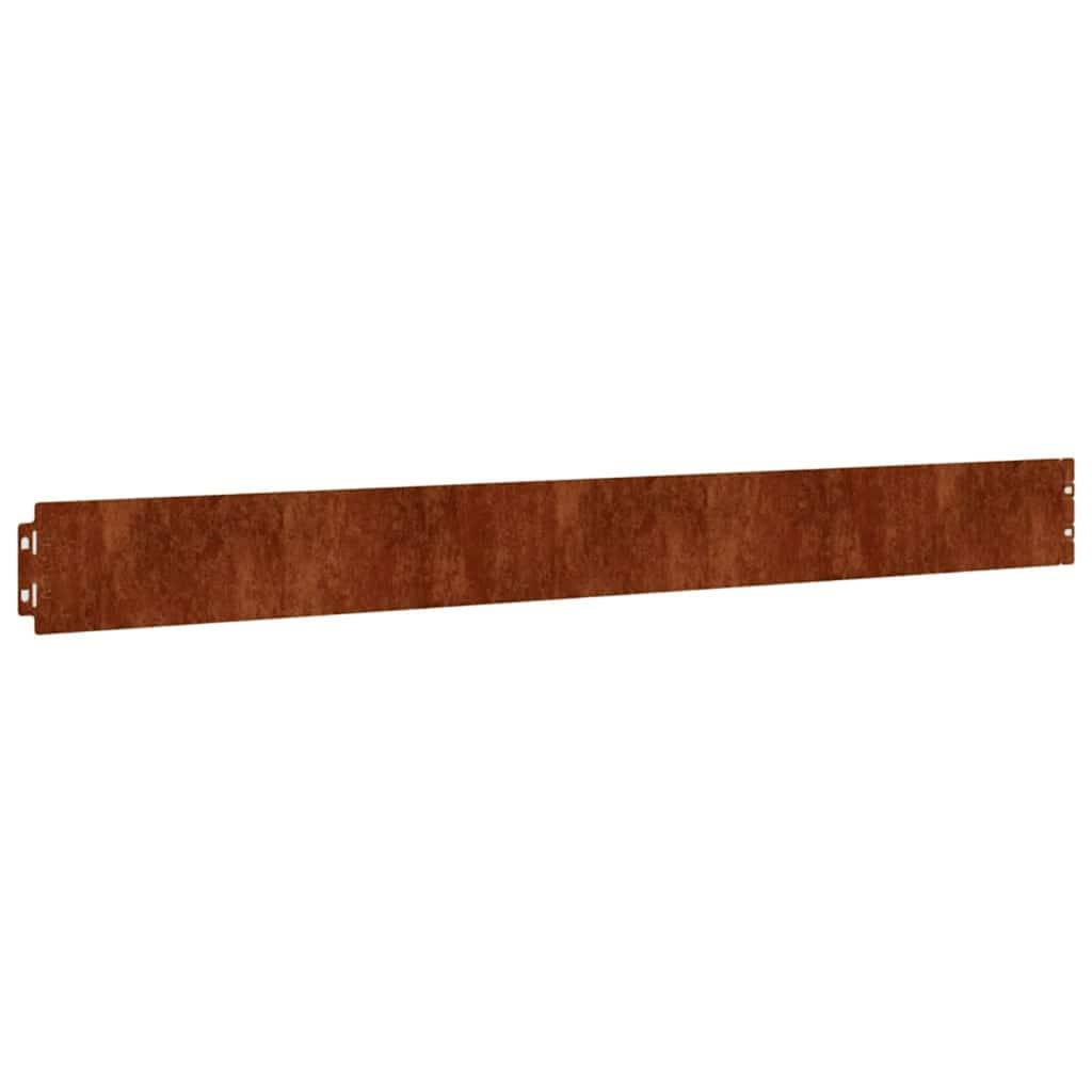 Bordure jardin acier corten extérieur aménagement paysager 103x10cm rouillé - ComfortXL Outdoor Living - Image 6
