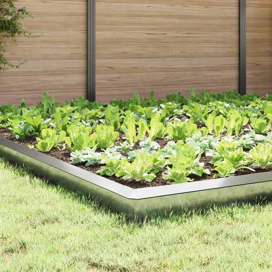 Clôture anti-limaces acier galvanisé potager protection 100x25cm argent 20pcs - ComfortXL Outdoor Living - Image 4