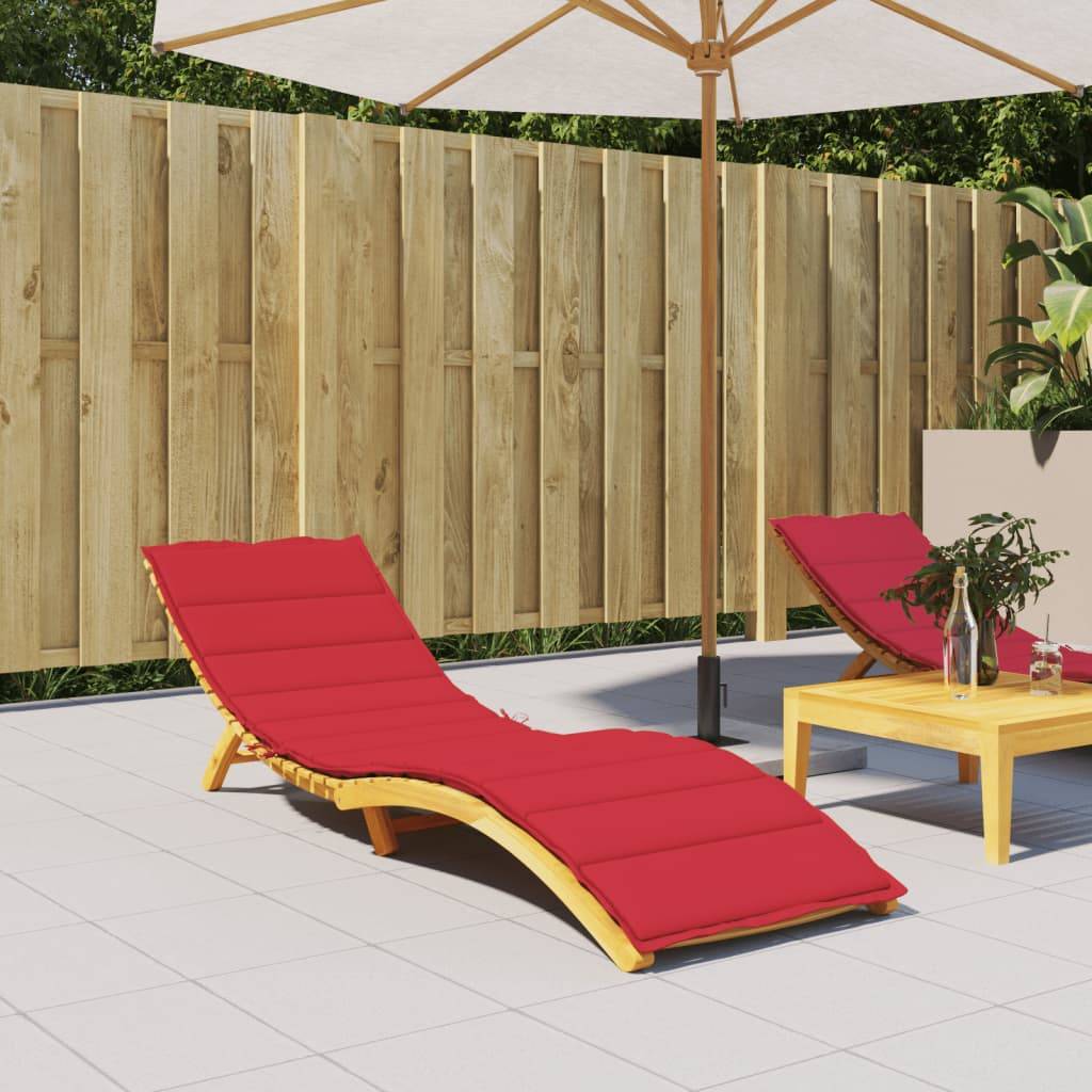 PANGIVO - Coussin de chaise longue tissu oxford rouge 200 x 60 x 3 cm - PANGIVO - Image 1