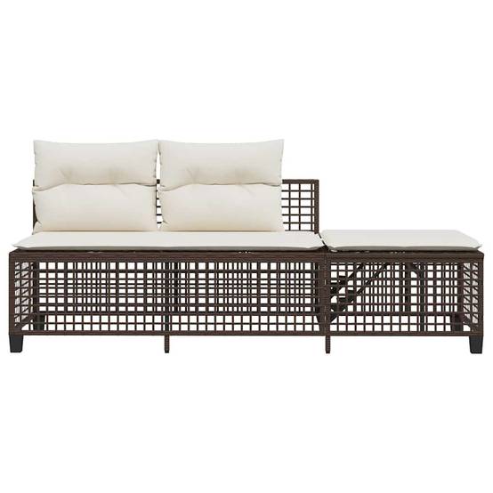 Salon de jardin d'angle et coussins 3 pcs | Mobilier d'extérieur marron résine tressée Maison Chic - Image 7
