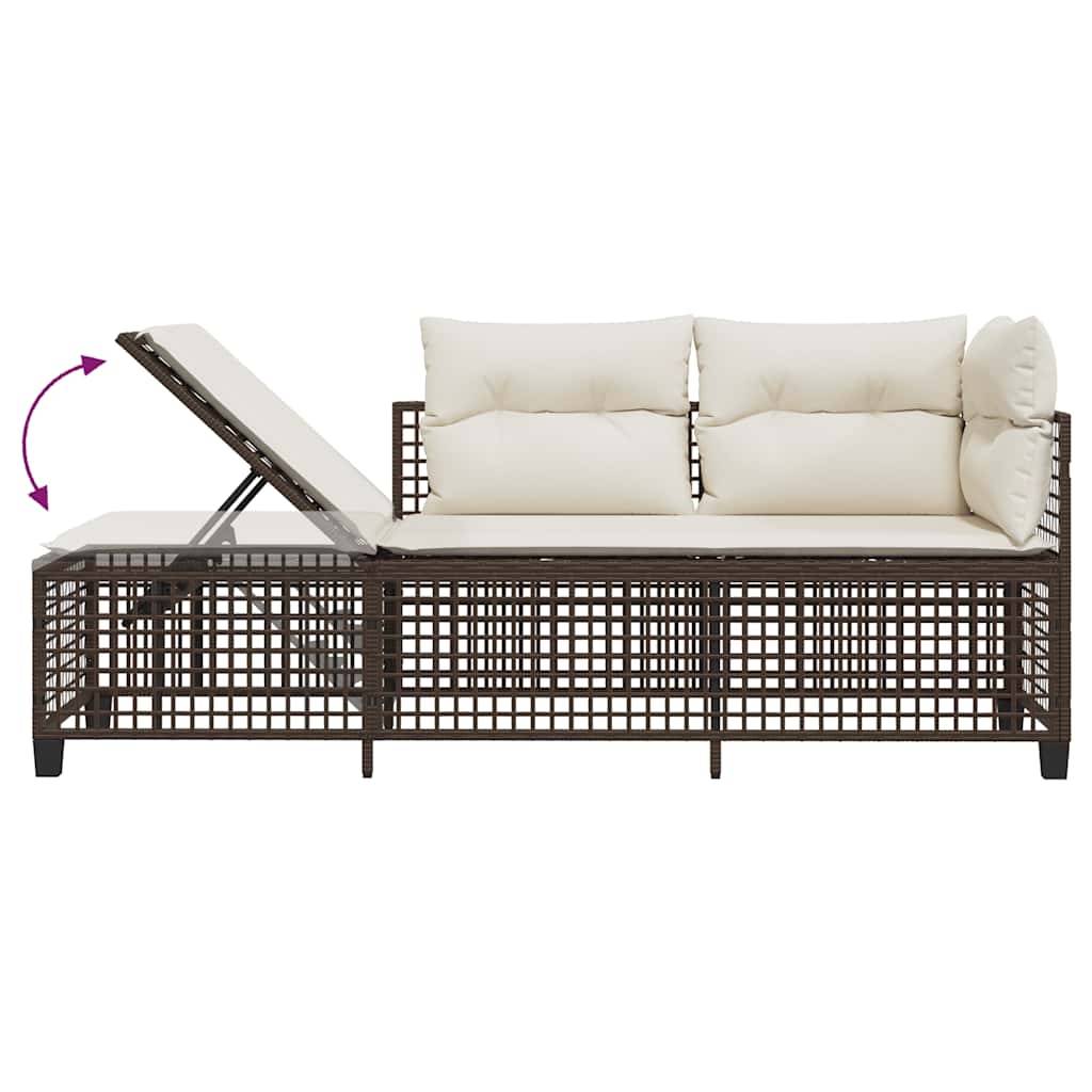 Salon de jardin d'angle et coussins 3 pcs | Mobilier d'extérieur marron résine tressée Maison Chic - Image 10