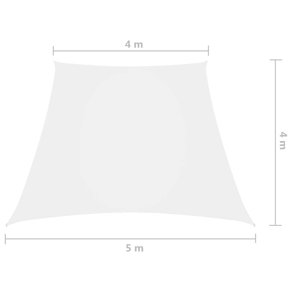Helloshop26 - Voile toile d'ombrage parasol tissu oxford trapèze 4/5 x 4 m blanc - Image 6