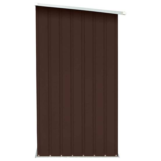 Range-bûches Acier Galvanisé 2m³ Rangement Bois Chauffage 163x83x154 cm Marron - ComfortXL Outdoor Living - Image 4