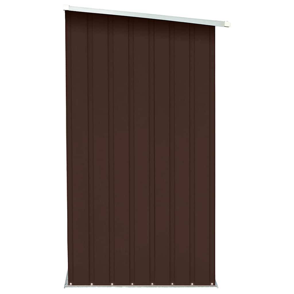 Range-bûches Acier Galvanisé 2m³ Rangement Bois Chauffage 163x83x154 cm Marron - ComfortXL Outdoor Living - Image 4