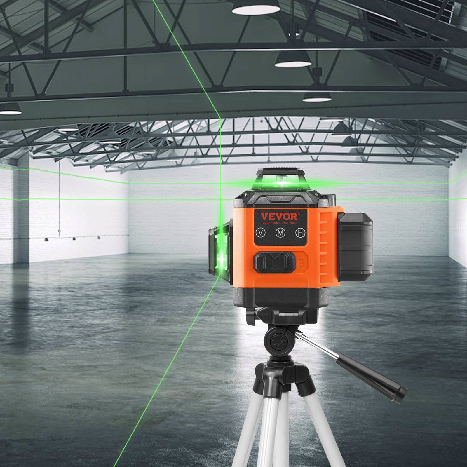 Vevor - VEVOR Niveau laser 30 m, 360° x 3 lignes vertes, autonivelant. Précision 0,28 cm/10 m, 8 h. - Image 8