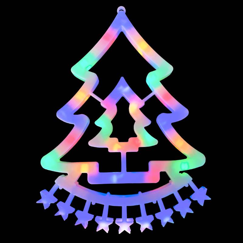Guirlandes lumineuses de décoration de noël en plein air, lumières colorées, prises européennes, lumières de cascade d'arbre de noël - Image 2
