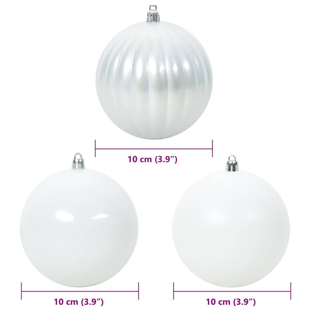 Vidaxl - Ensemble de Boules de Noël XL 15 pc Blanc Plastique vidaXL 42018865 - Image 3