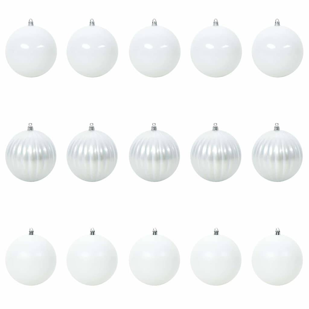 Vidaxl - Ensemble de Boules de Noël XL 15 pc Blanc Plastique vidaXL 42018865 - Image 2