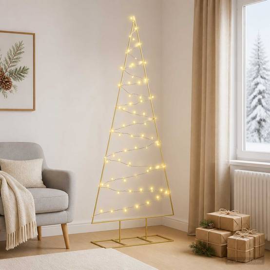 Vidaxl - Sapin de noël en métal avec led KUOPIO 180 cm Blanc chaud Acier vidaXL 42053965 - Image 4