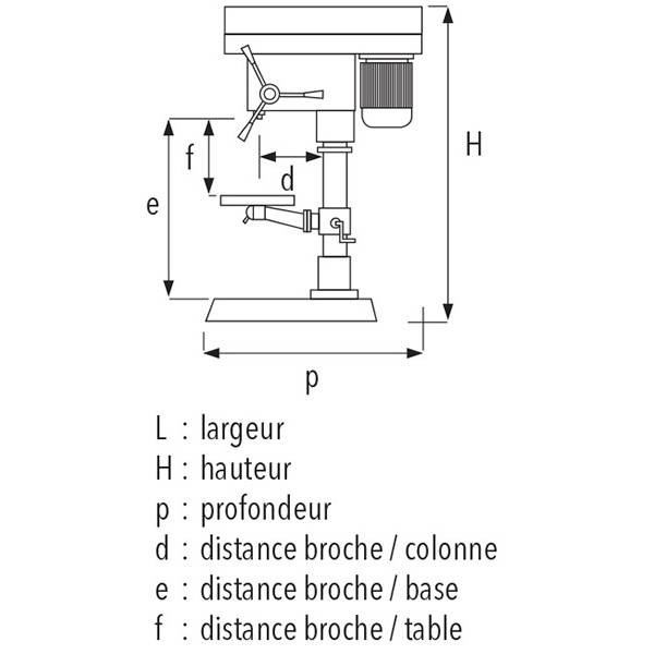 Perceuse à colonne SIDAMO PE22A Mono - 550W - Avec étau, mandrin et jeu de brides - 20502055 - Image 2