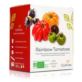 Kit Prêt à Pousser Tomates colorées (Black zebra, Green Zebra, Hawaiian Pineaple) - CULTIVEA®