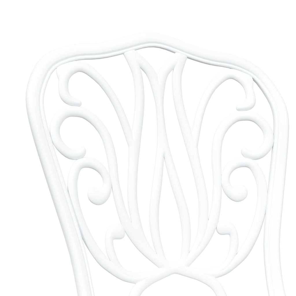 Vidaxl - Ensemble bistro de jardin 3 pcs-Salons de jardin Blanc Aluminium 443081 - Image 9