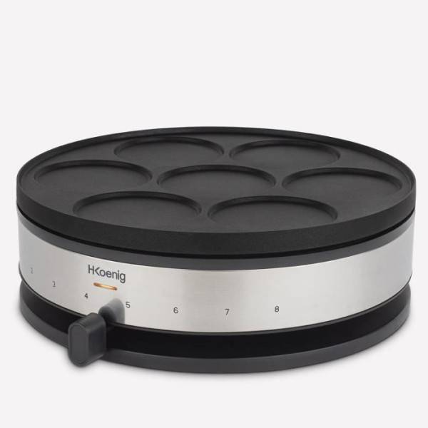 Crepiere Electrique HKoeNIG - KREP56 - Plaque réversible amovible - Surface de cuisson 33 cm - 1500W - Noir/Acier - Image 2