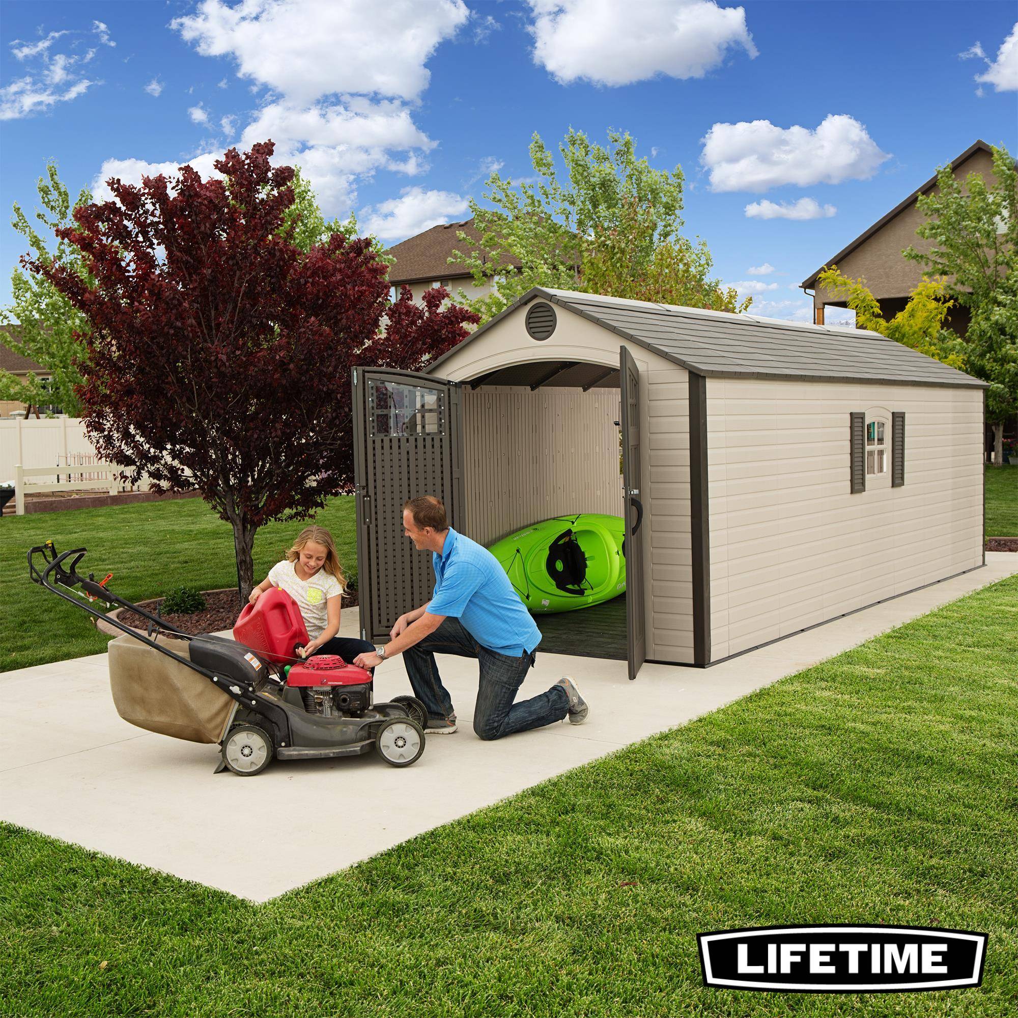 Lifetime - Abri de jardin résine 13.98 m2 - 2.43x6.10 m LIFETIME #60120 - Image 5