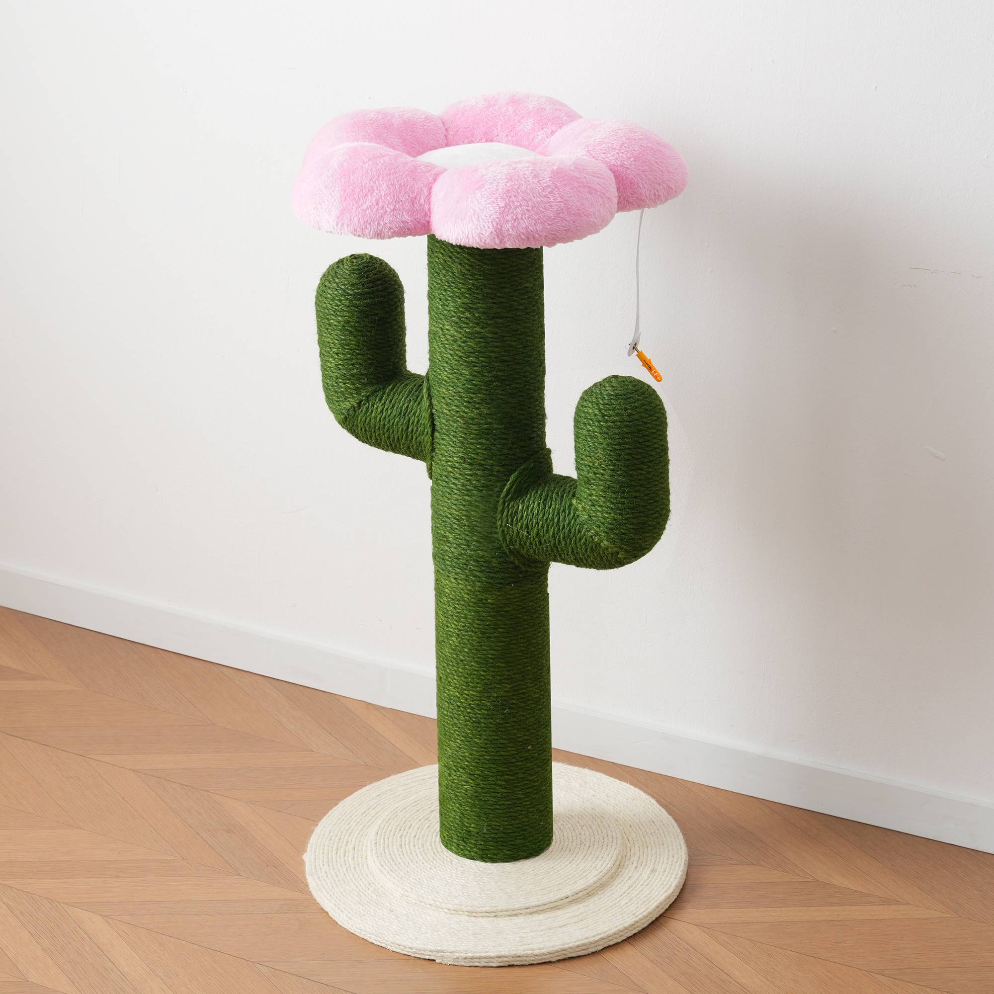 Arbre à chat en forme de cactus – 90 cm avec colonnes en sisal épaisses et protection contre les basculements, design vert - PANGIVO - Image 8