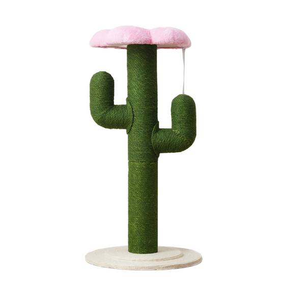 Arbre à chat en forme de cactus – 90 cm avec colonnes en sisal épaisses et protection contre les basculements, design vert - PANGIVO - Image 7