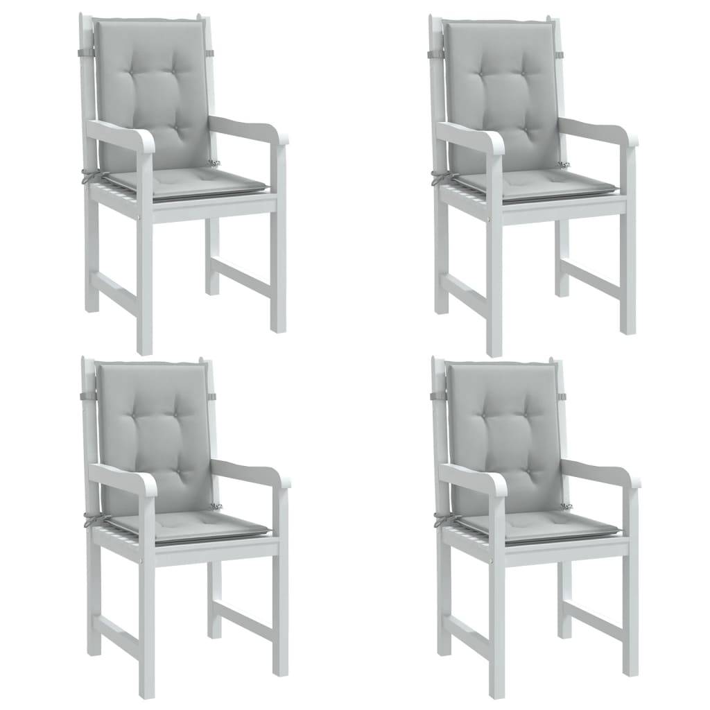 ComfortXL - Lot de 4 Coussins Dossier Bas Polyester Anti-glisse pour Chaise de Jardin Gris Clair Mélangé 100x50cm – ComfortXL Outdoor Living - Image 1