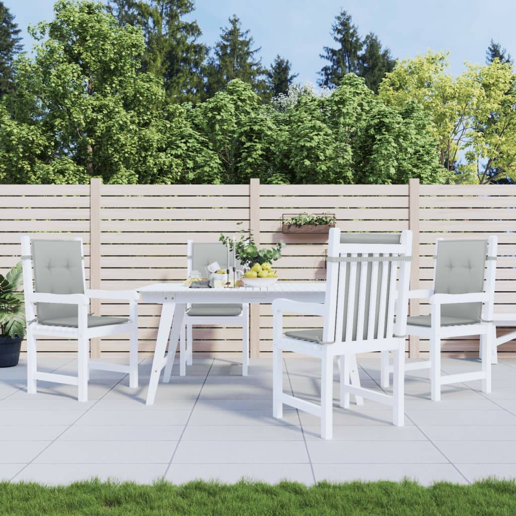 ComfortXL - Lot de 4 Coussins Dossier Bas Polyester Anti-glisse pour Chaise de Jardin Gris Clair Mélangé 100x50cm – ComfortXL Outdoor Living - Image 4