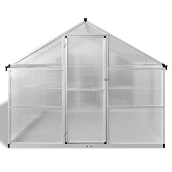 Serre de jardin 7,55 m² en aluminium et polycarbonate double paroi avec embase – ComfortXL Outdoor Living - Image 3