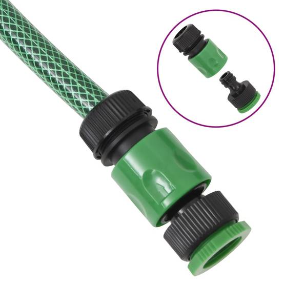 Vidaxl - Tuyau d'arrosage avec jeu de raccords vert 0,75" 50 m PVC vidaXL 154384 - Image 10