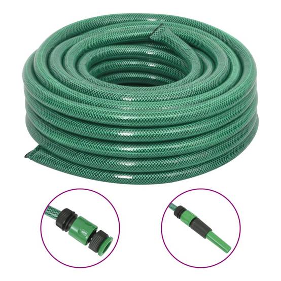 Vidaxl - Tuyau d'arrosage avec jeu de raccords vert 0,75" 50 m PVC vidaXL 154384 - Image 1