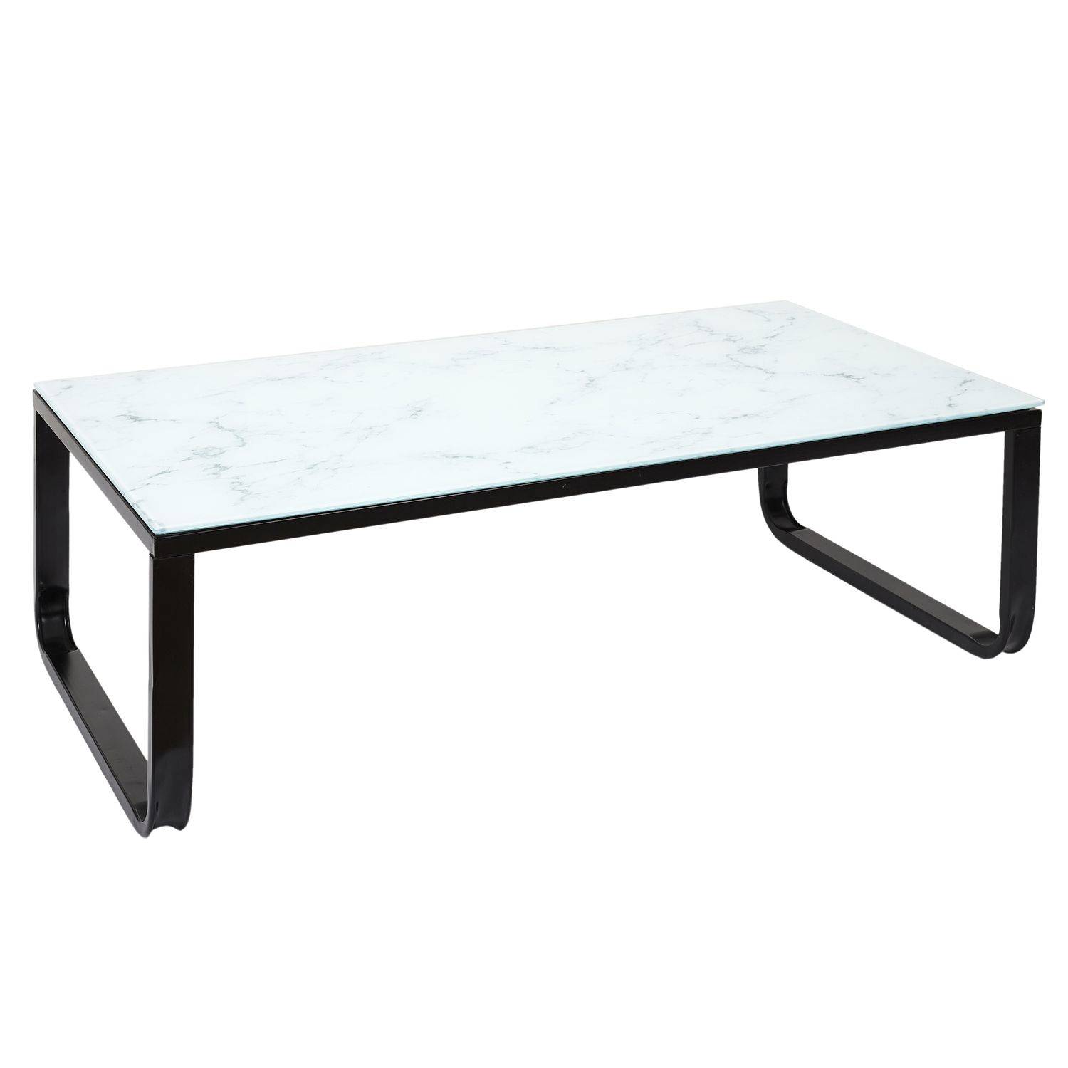 Sans Marque - Table basse en verre effet marbre - Toilinux - Image 1