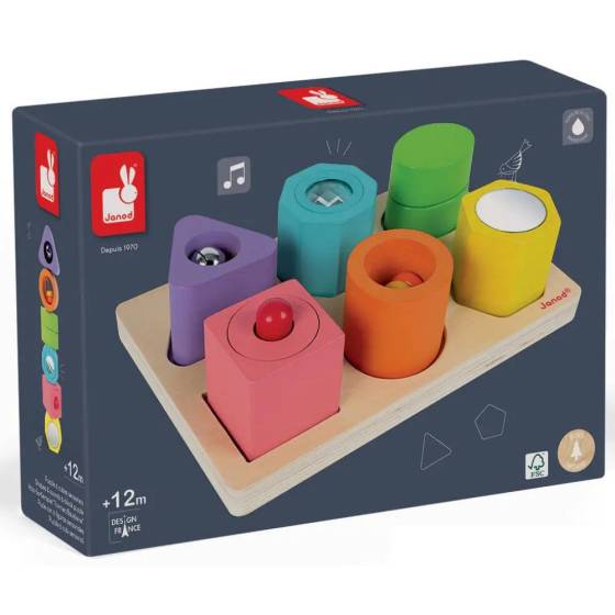 Janod - Puzzle 6 cubes sensoriels