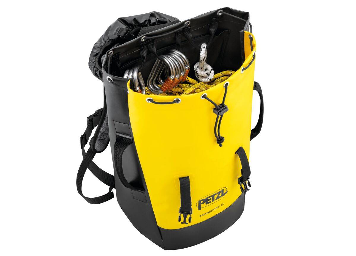 Sac de portage robuste Transport 45 - Capacité 45 L - Jaune/Noire - PETZL - S042BA00 - Image 3
