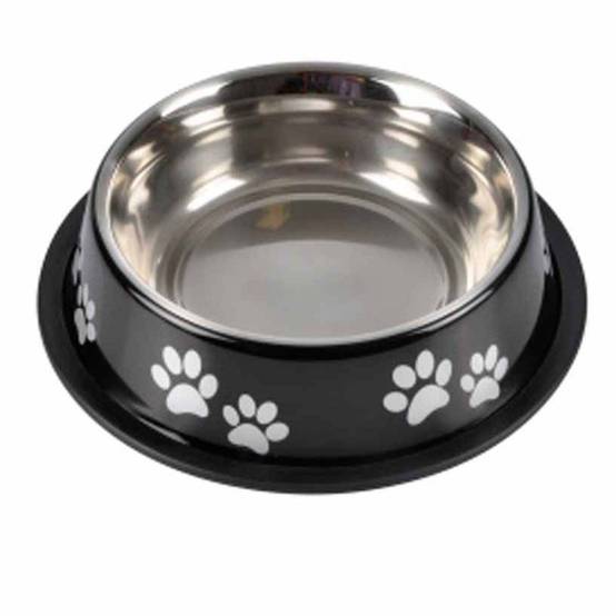 Gamelle Antidérapante Chien & Chat "Pattes" 21cm Noir