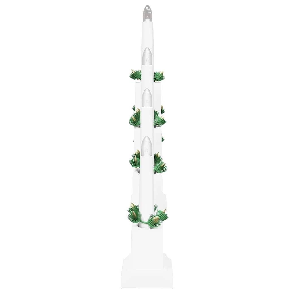 ComfortXL - Pont de Bougies de Noël LED en Pin Massif Chandelier Décoratif Blanc – ComfortXL Outdoor Living - Image 7