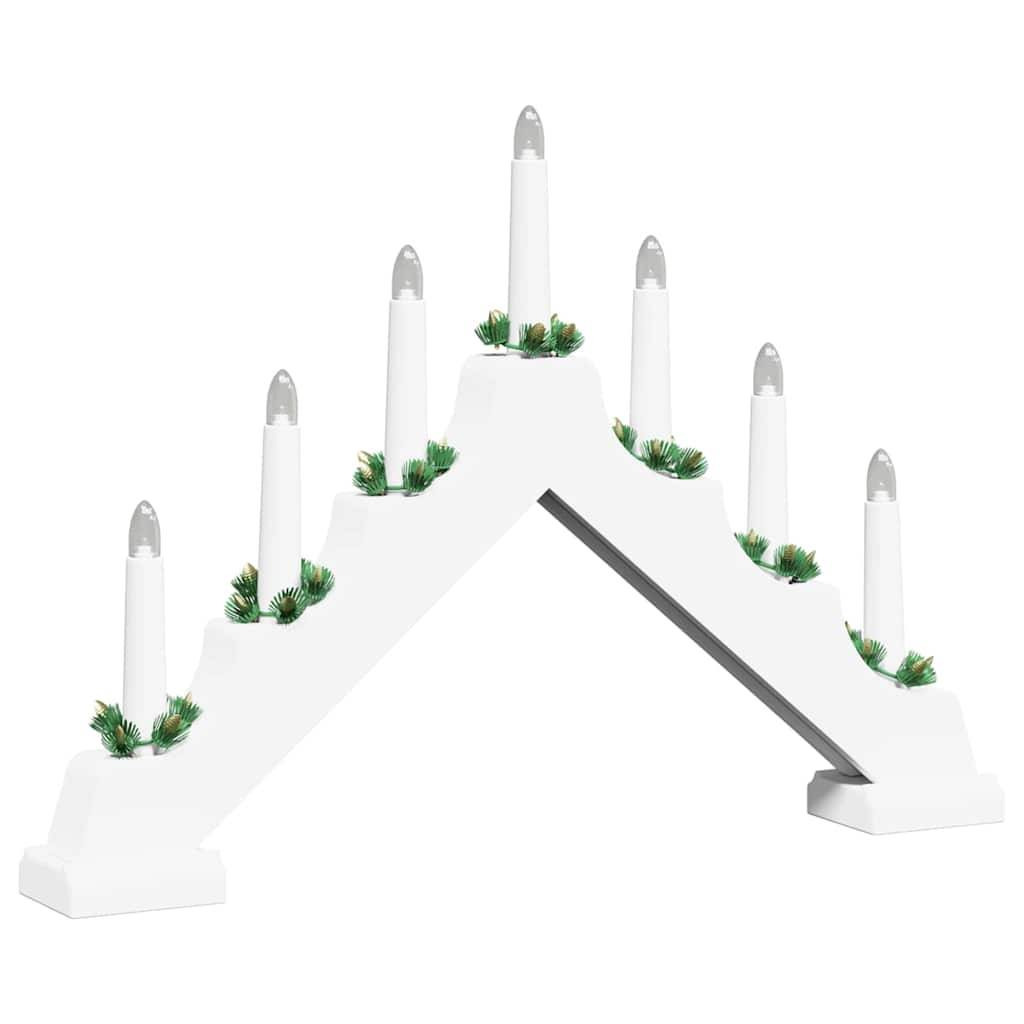 ComfortXL - Pont de Bougies de Noël LED en Pin Massif Chandelier Décoratif Blanc – ComfortXL Outdoor Living - Image 4