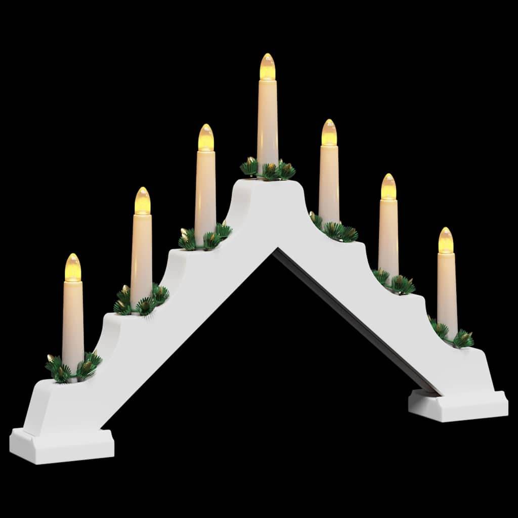 ComfortXL - Pont de Bougies de Noël LED en Pin Massif Chandelier Décoratif Blanc – ComfortXL Outdoor Living - Image 5