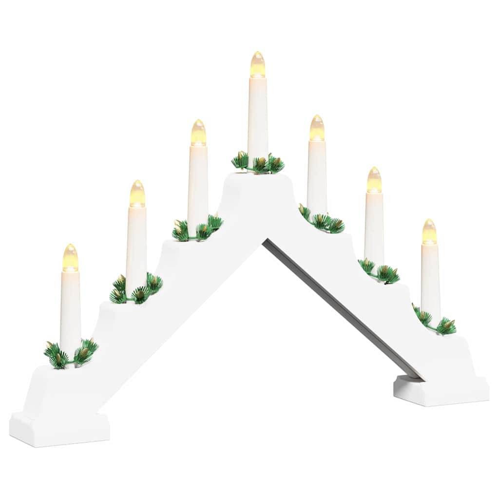 ComfortXL - Pont de Bougies de Noël LED en Pin Massif Chandelier Décoratif Blanc – ComfortXL Outdoor Living - Image 2