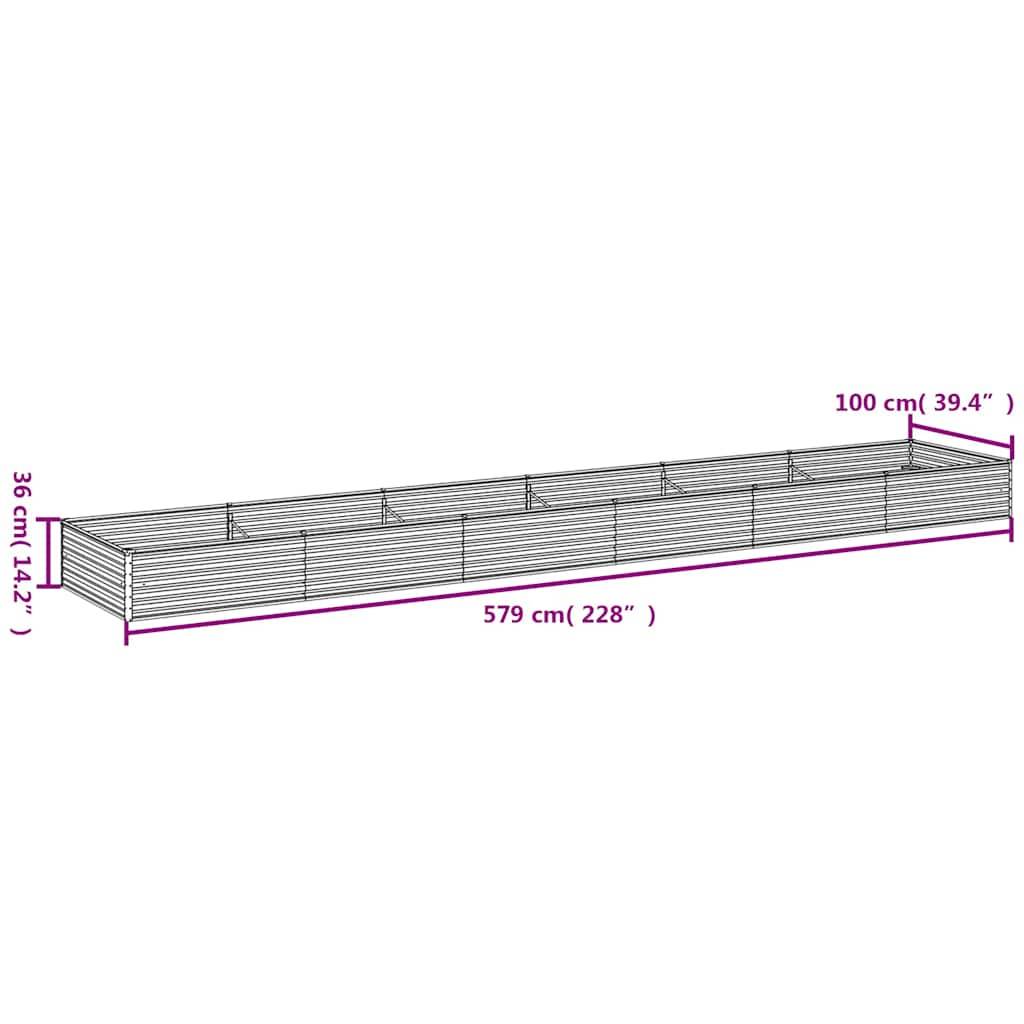 Prolenta Premium - Jardinière acier marron  579 x 100 x 36 cm  - Prolenta premium p367.4 - Image 7