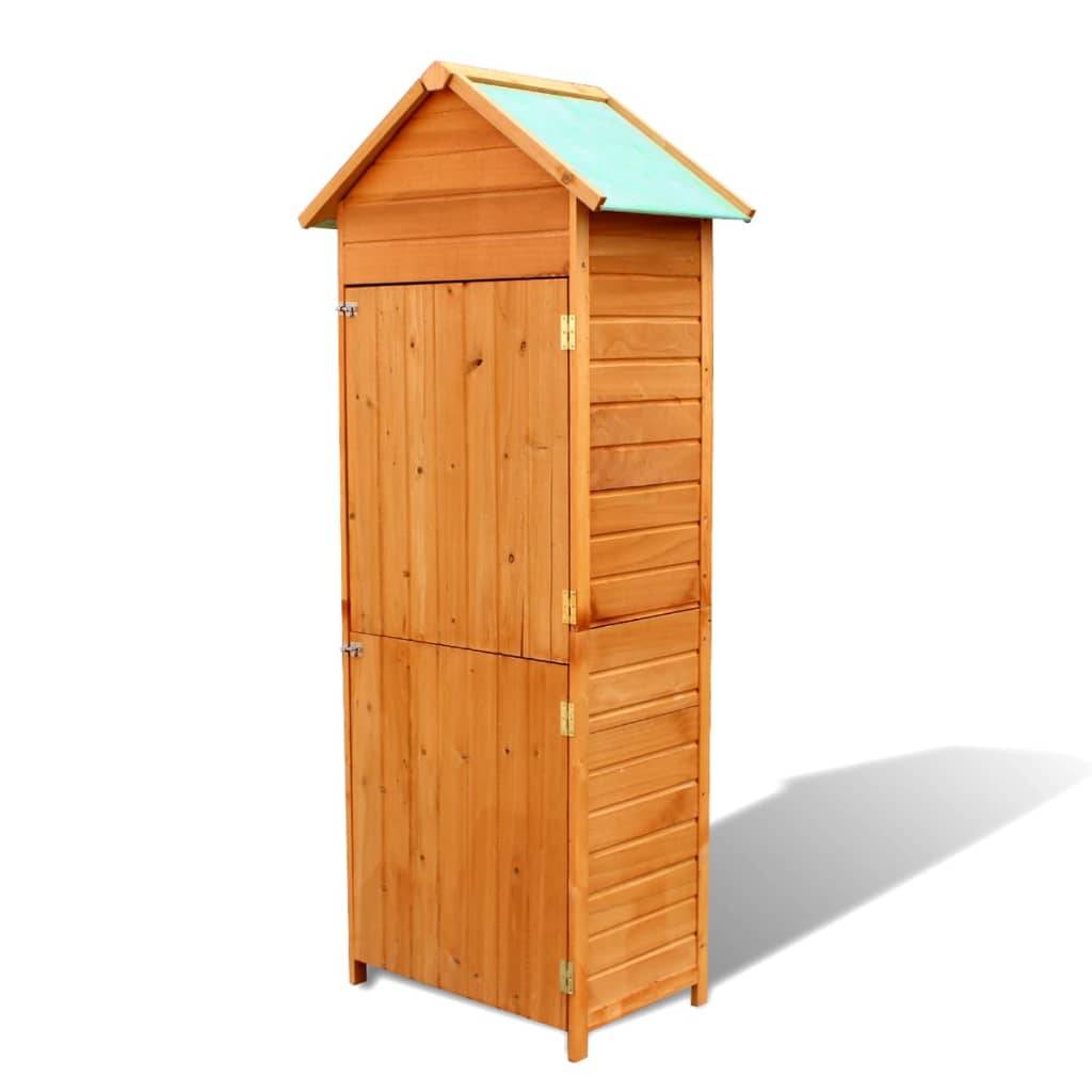 Armoire de rangement de jardin 42,5 x 64 x 190 cm marron - Image 1