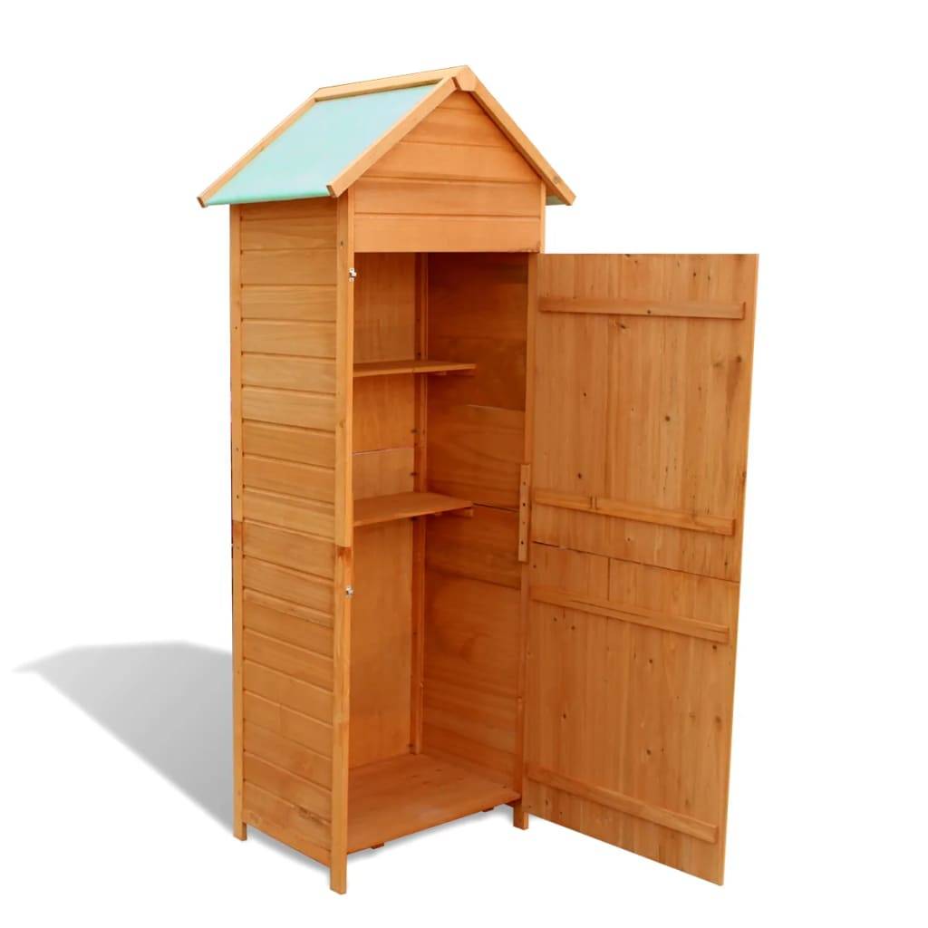 Armoire de rangement de jardin 42,5 x 64 x 190 cm marron - Image 4