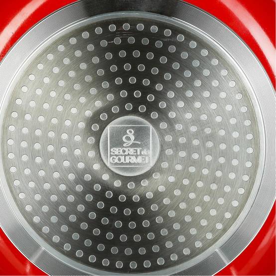 Poêle en Aluminium "Essentielle" 24cm Rouge - Image 3
