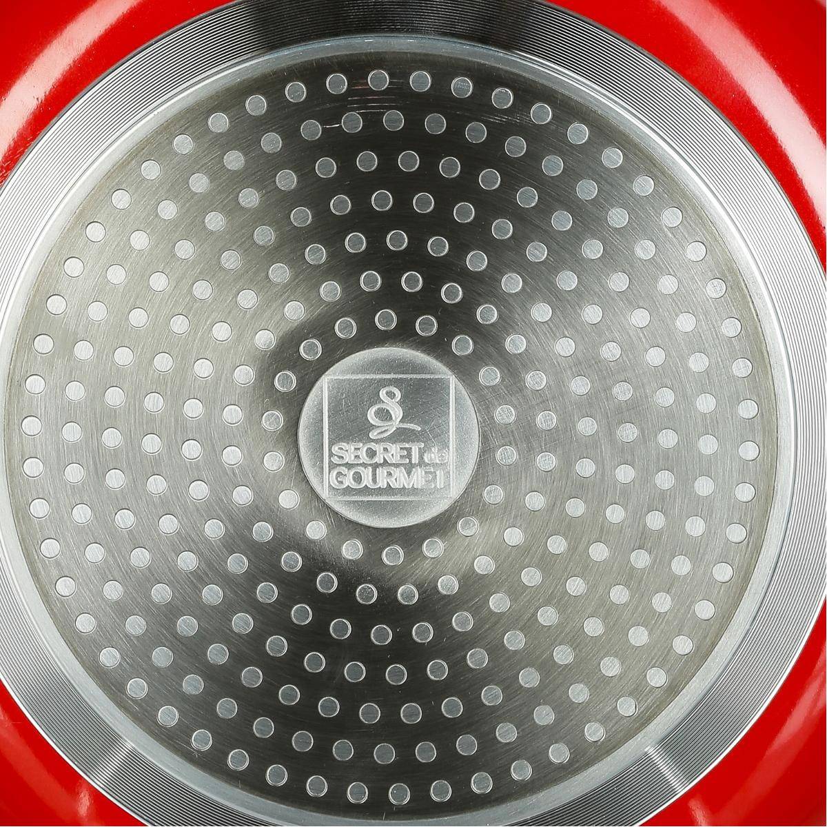 Poêle en Aluminium "Essentielle" 24cm Rouge - Image 3