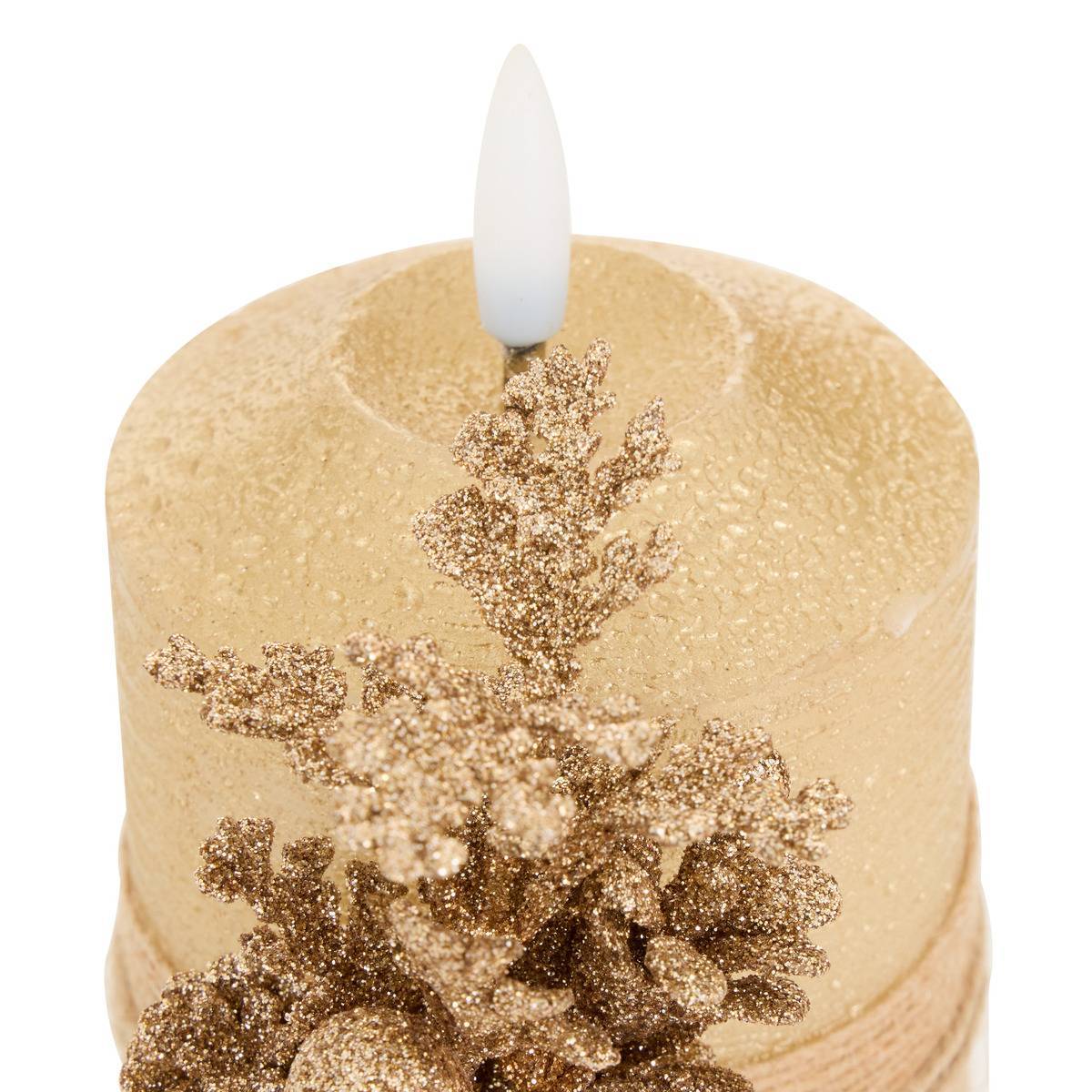Feeric Christmas - Bougie LED Lupa doré H. 10 cm - Feeric Lights & Christmas - Image 2