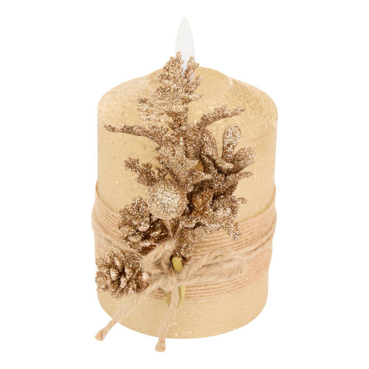 Feeric Christmas - Bougie LED Lupa doré H. 10 cm - Feeric Lights & Christmas - Image 1