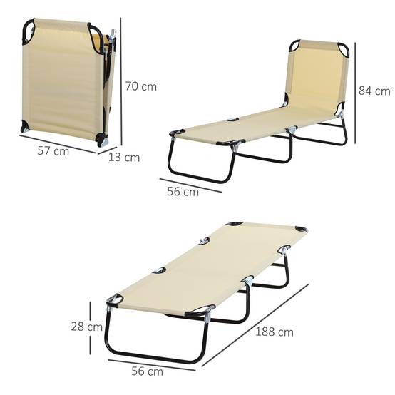 Chaise longue, dossier réglable, en acier, pour jardin et balcon, bleue - Image 3