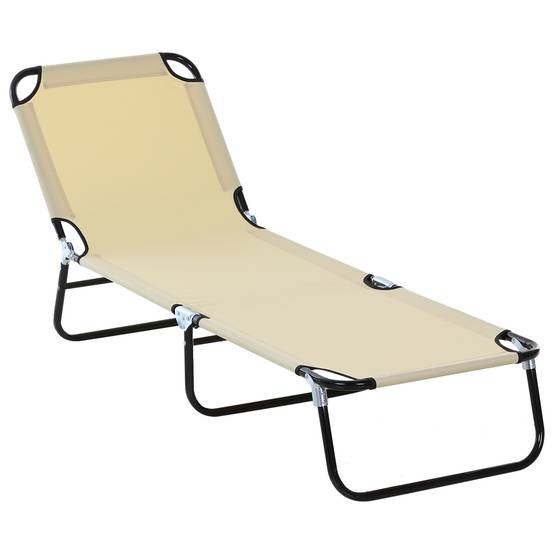 Chaise longue, dossier réglable, en acier, pour jardin et balcon, bleue - Image 1