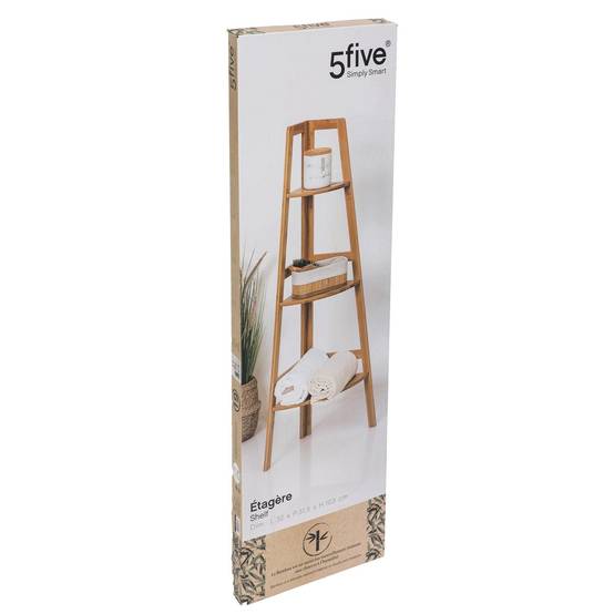 Etagère d'angle 3 niveaux en bambou - Hauteur 103 cm - Five Simply Smart - Image 2