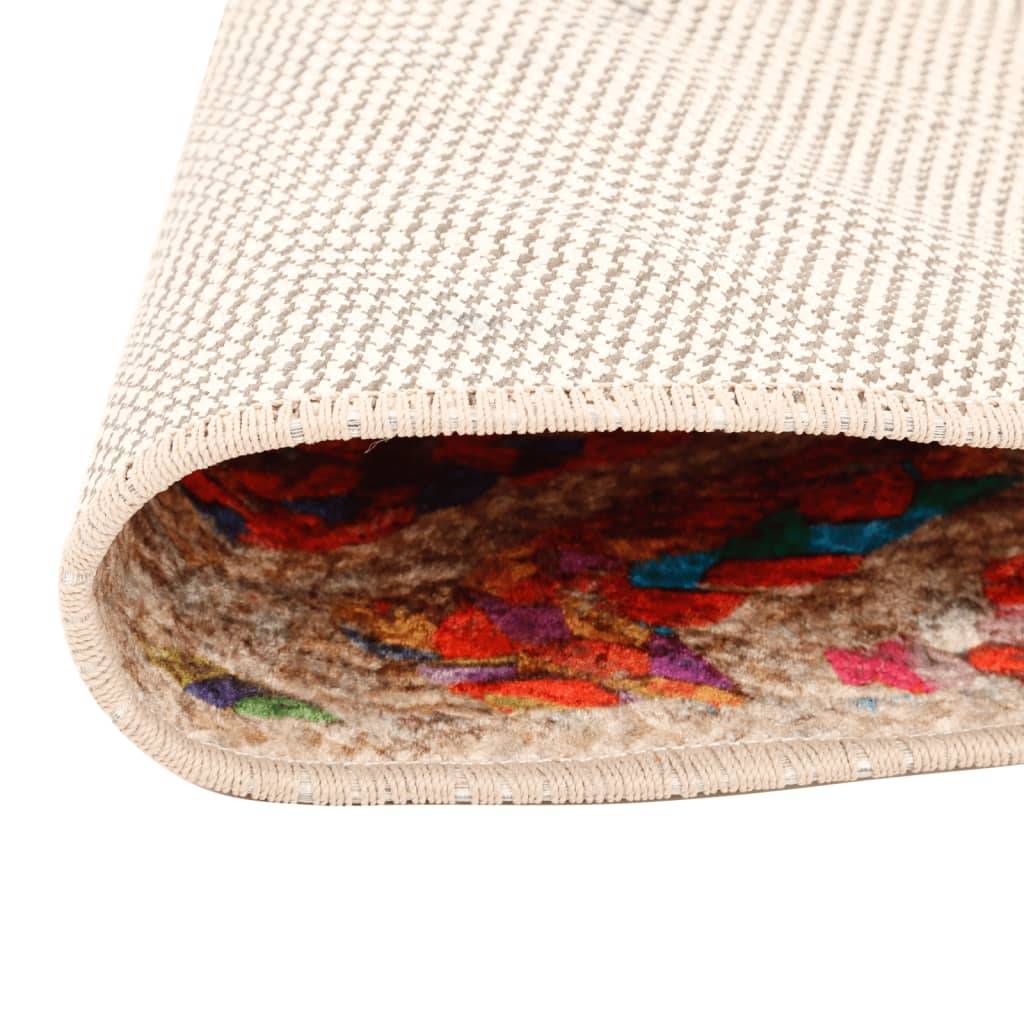 Tapis Rond Décoratif Velours Lavable en Machine Antidérapant pour Chambre Multicolore Ø 120 cm – ComfortXL Outdoor Living - Image 3