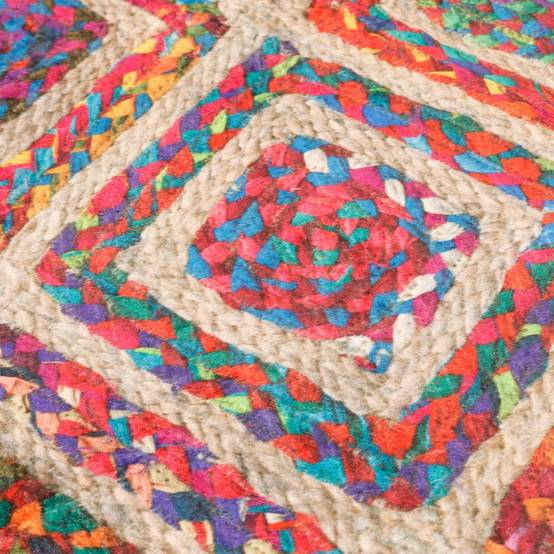 Tapis Rond Décoratif Velours Lavable en Machine Antidérapant pour Chambre Multicolore Ø 120 cm – ComfortXL Outdoor Living - Image 5