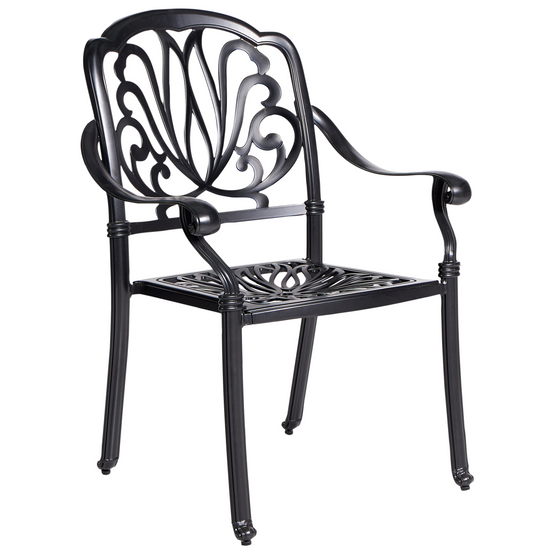 Chaise de jardin Aluminium Noir ANCONA - Beliani - Image 4