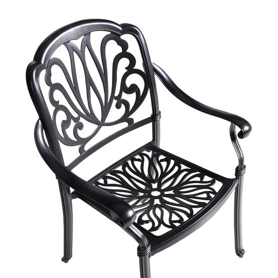Chaise de jardin Aluminium Noir ANCONA - Beliani - Image 7