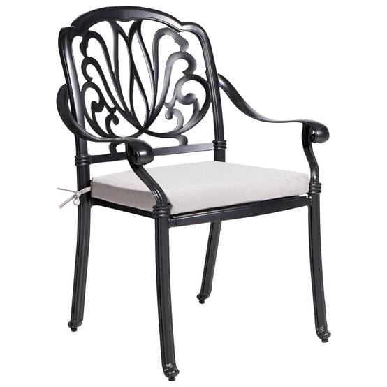 Chaise de jardin Aluminium Noir ANCONA - Beliani - Image 3